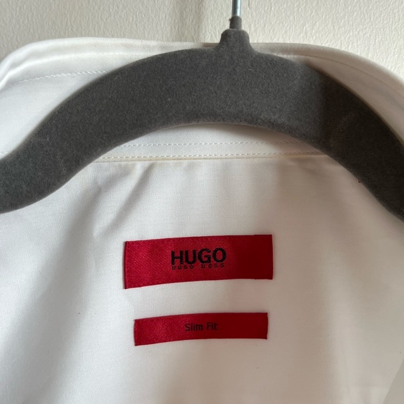 Hugo Boss Classic White Men's button up Shirt - 15.7 US - Picture 4 of 10